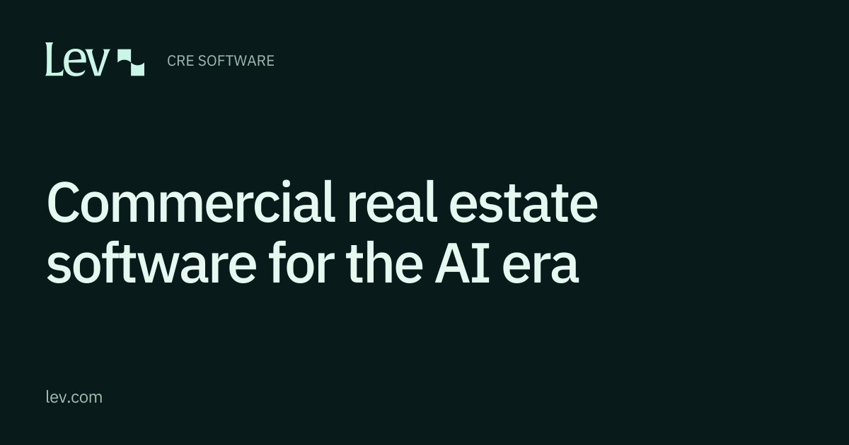 Commercial Real Estate Software: CRE CRM and Lending Tools | Lev
