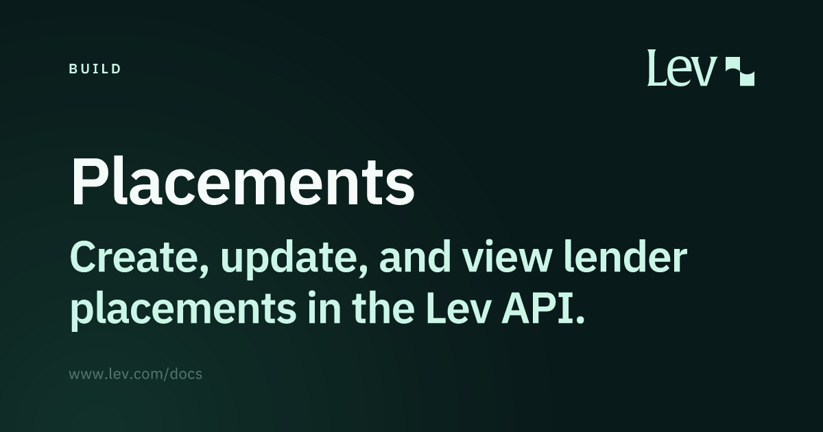 Placements · Lev Docs