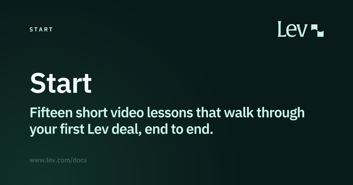 Start · Lev Docs