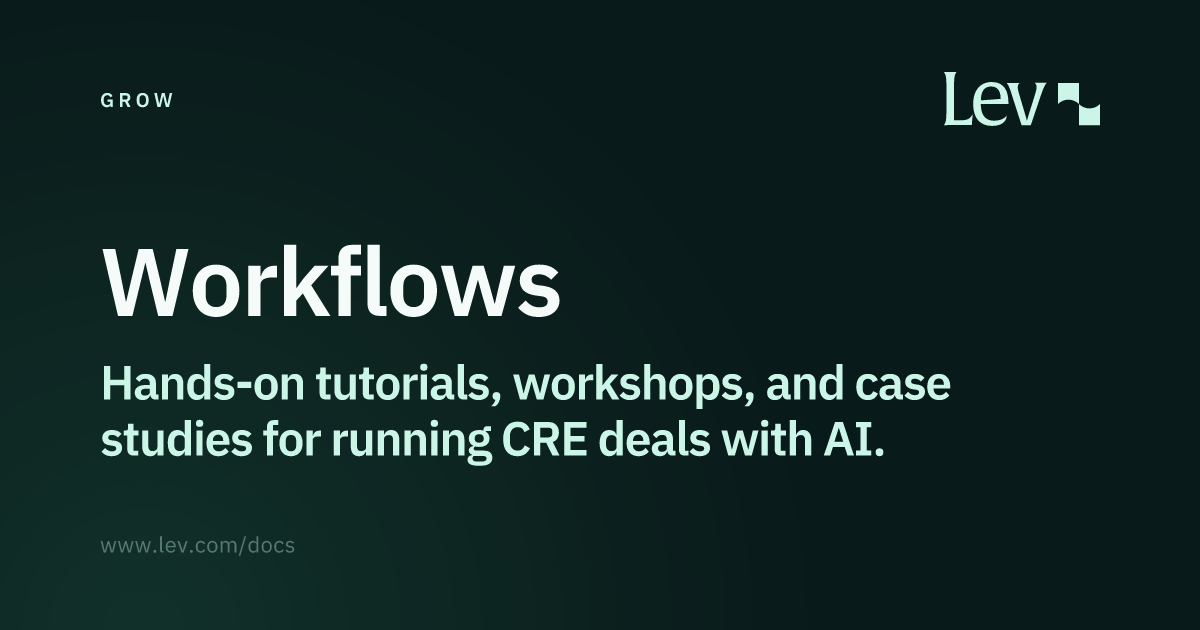 Workflows · Grow · Lev Docs