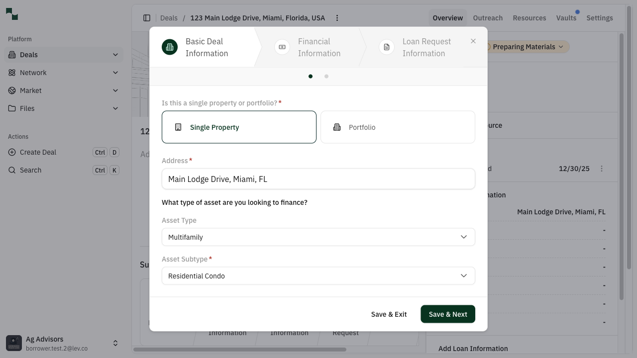 Property information filled