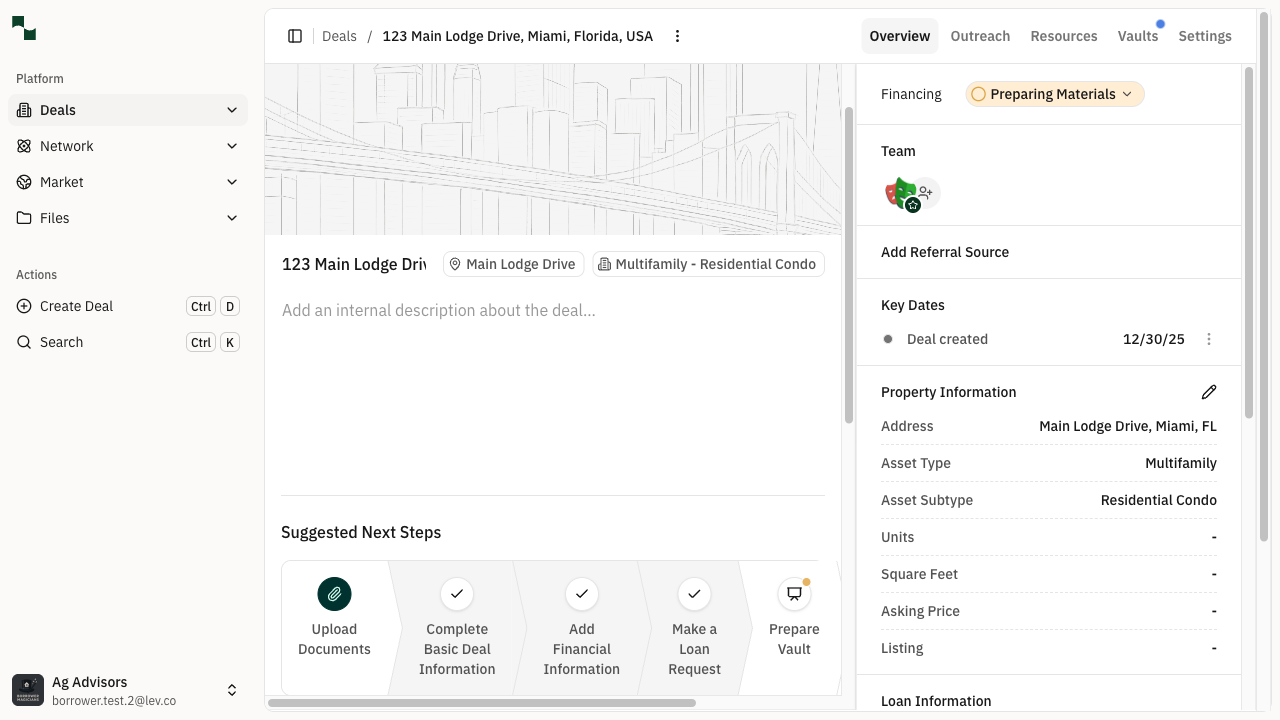 Completed deal overview